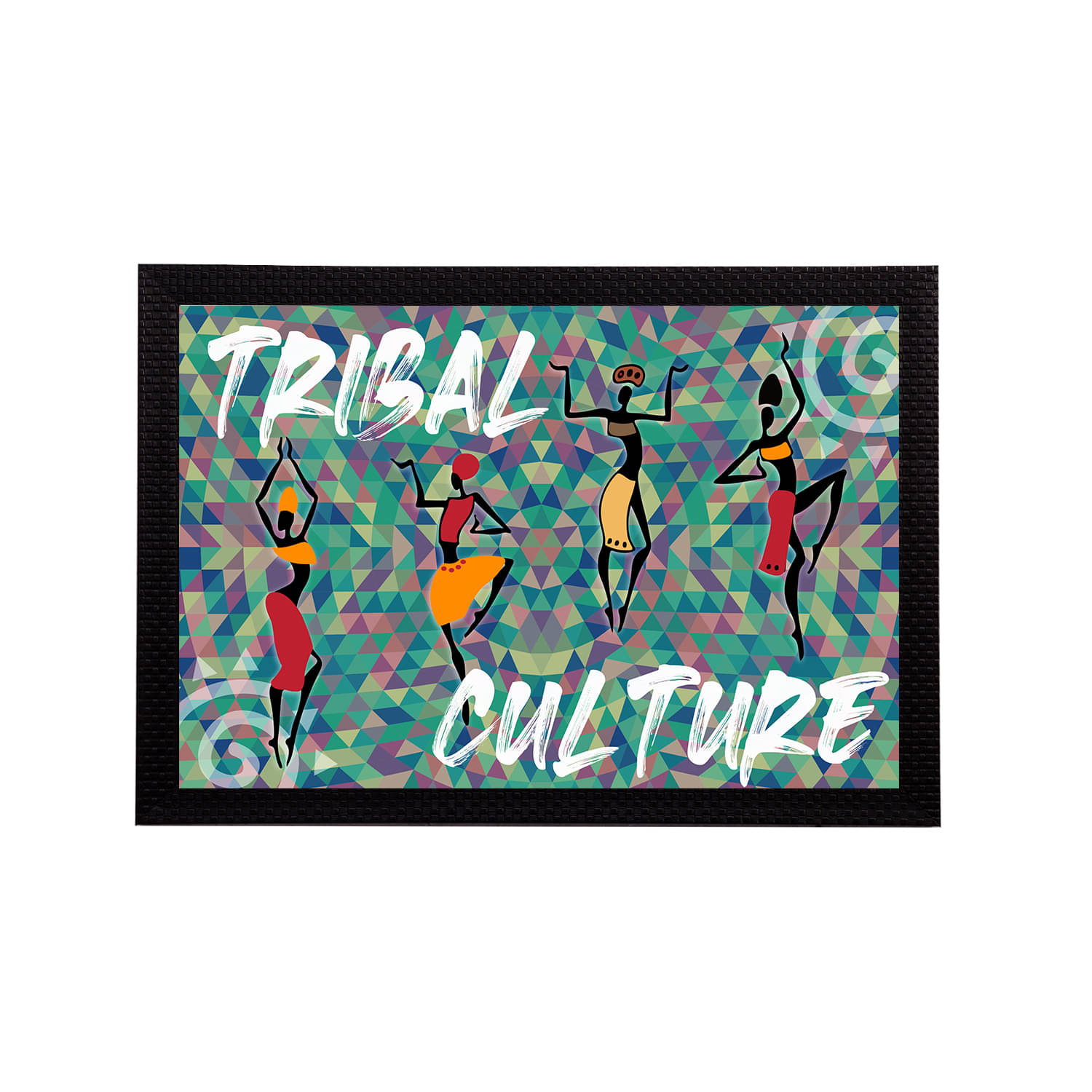 eCraftIndia Multicoloured Tribal Theme Satin Matt Textured UV Wall Painting eCraftIndia Multicoloured Tribal Theme Satin Matt Textured UV Wall Painting