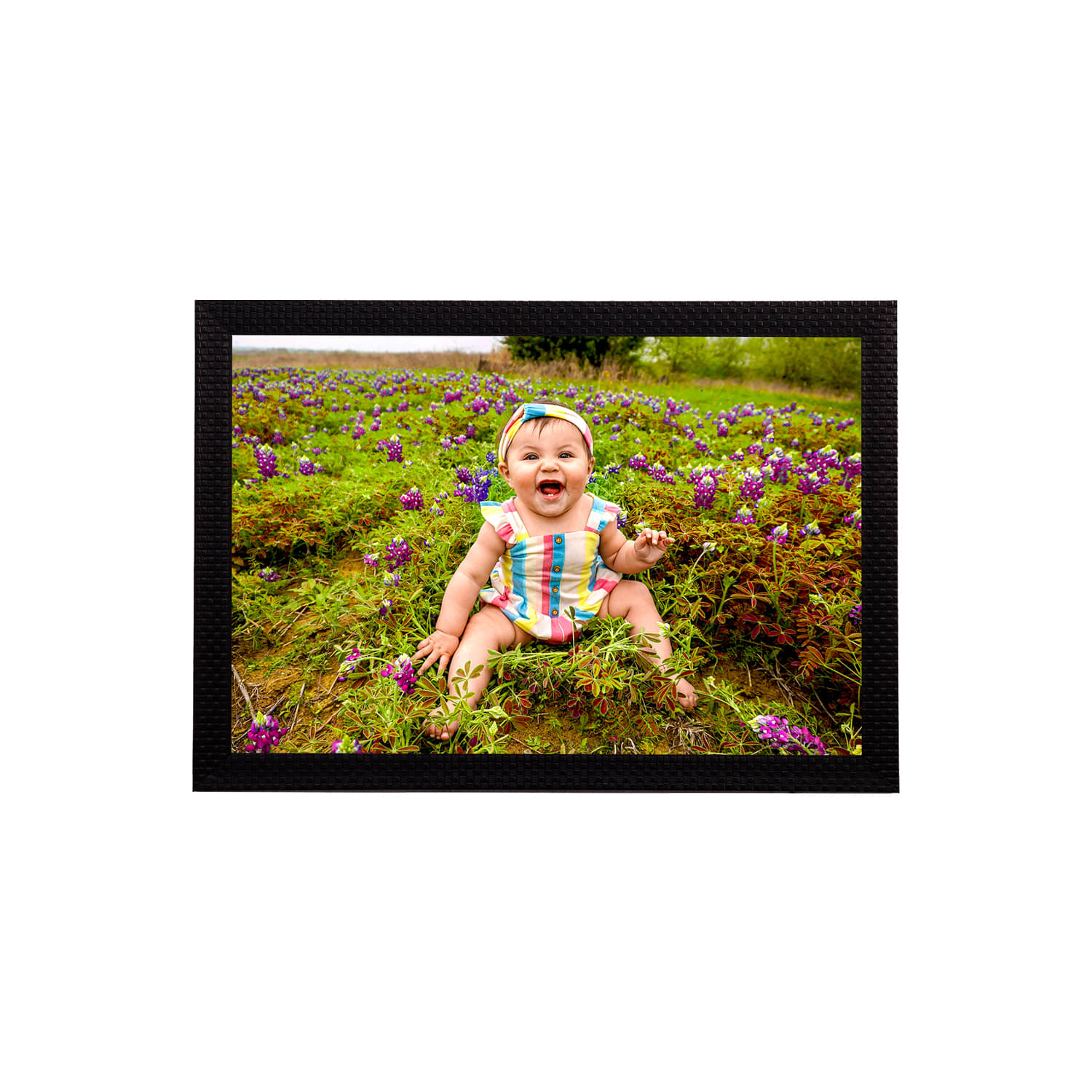 eCraftIndia Green & Purple Cute Baby Satin Matt Texture UV Art Paintings eCraftIndia Green & Purple Cute Baby Satin Matt Texture UV Art Paintings
