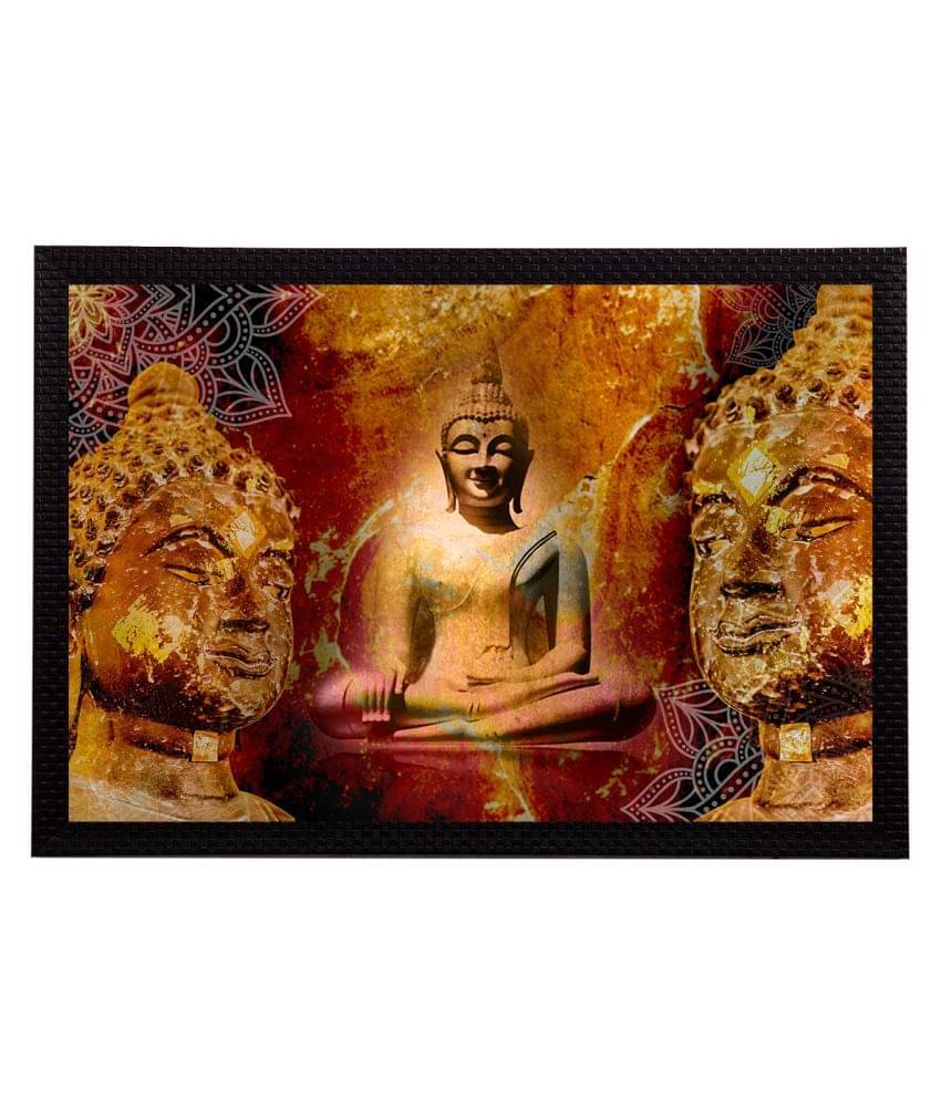 eCraftIndia Brown & White Meditating Lord Buddha Satin Matt Texture UV Wall Art eCraftIndia Brown & White Meditating Lord Buddha Satin Matt Texture UV Wall Art
