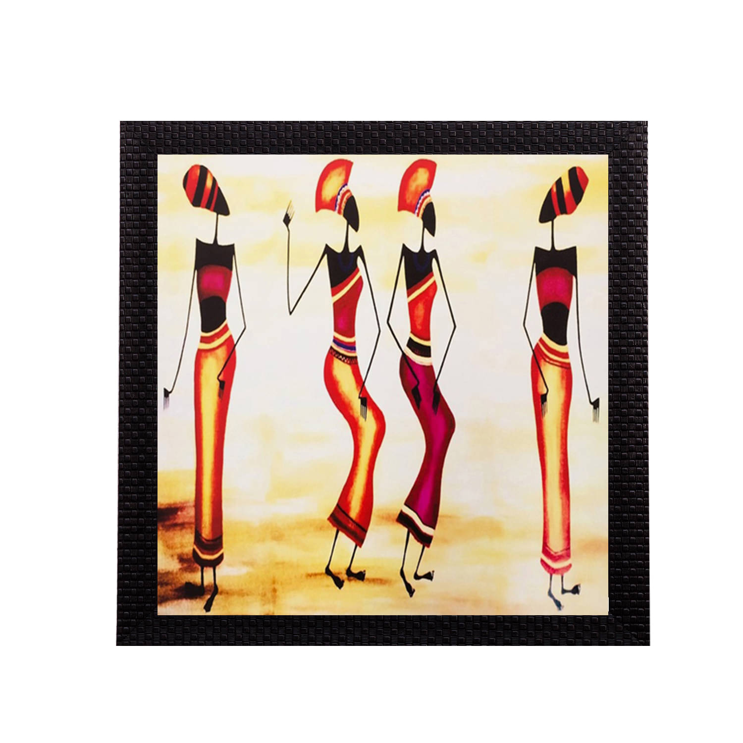 eCraftIndia Yellow & Orange Abstract 4 Lady Satin Matt Texture UV Wall Art eCraftIndia Yellow & Orange Abstract 4 Lady Satin Matt Texture UV Wall Art