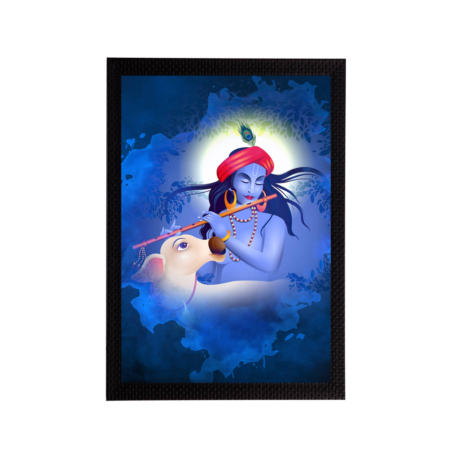 eCraftIndia Lord Krishna Satin Matt Texture UV Art Painting eCraftIndia Lord Krishna Satin Matt Texture UV Art Painting