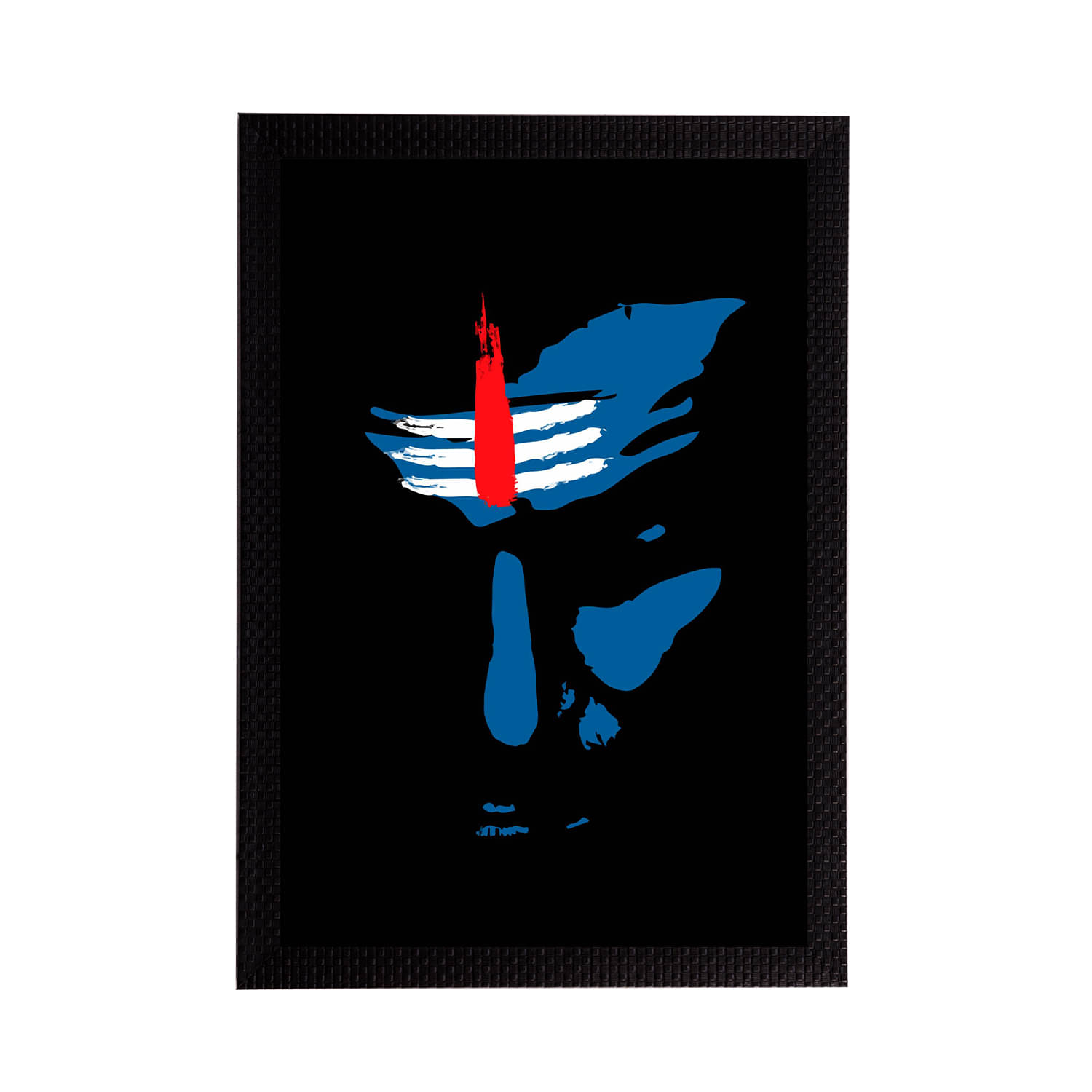 eCraftIndia Black & Blue Lord Shiva Satin Matt Texture UV Art Painting eCraftIndia Black & Blue Lord Shiva Satin Matt Texture UV Art Painting
