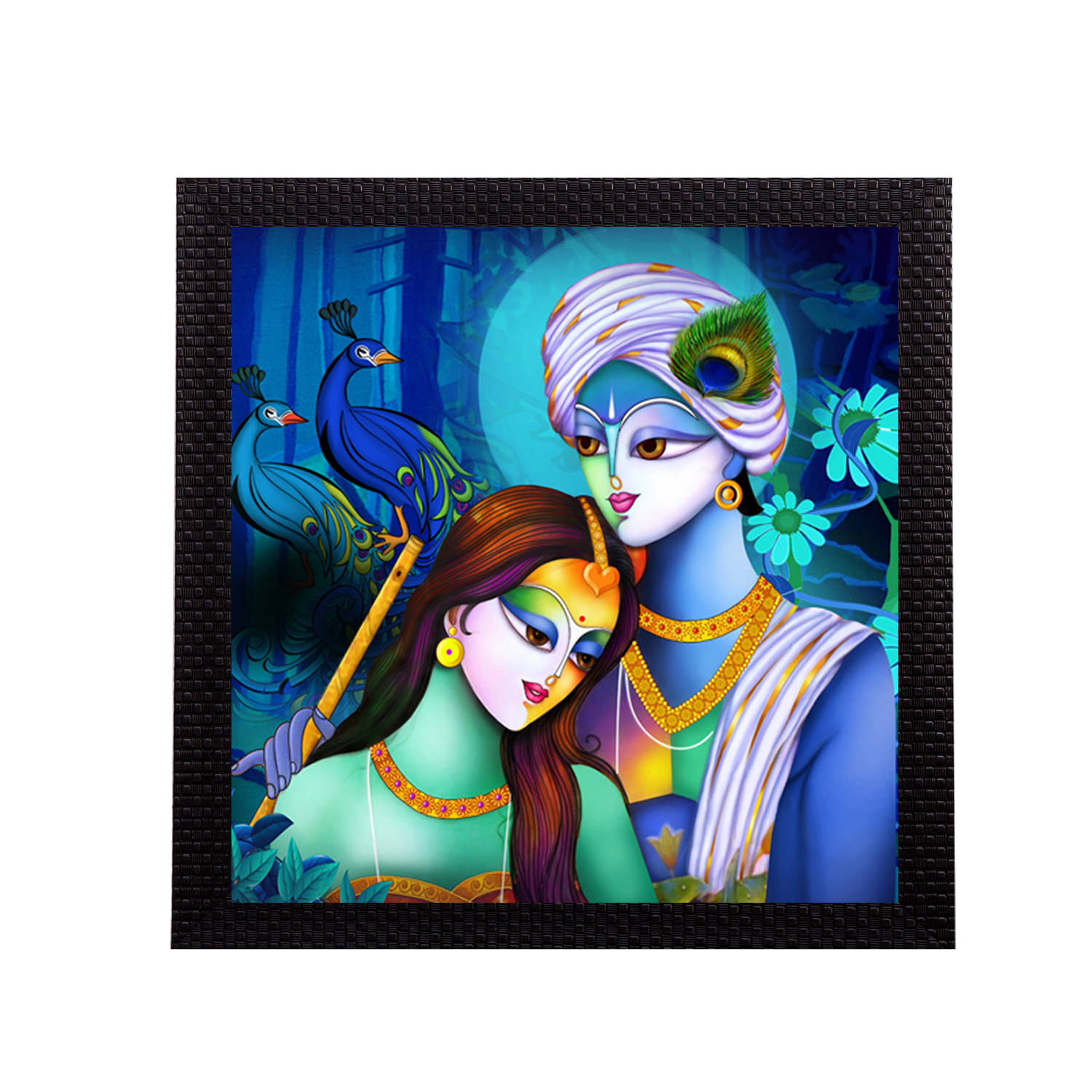eCraftIndia Abstract Radha Krishna Satin Matt Texture UV Art Painting eCraftIndia Abstract Radha Krishna Satin Matt Texture UV Art Painting