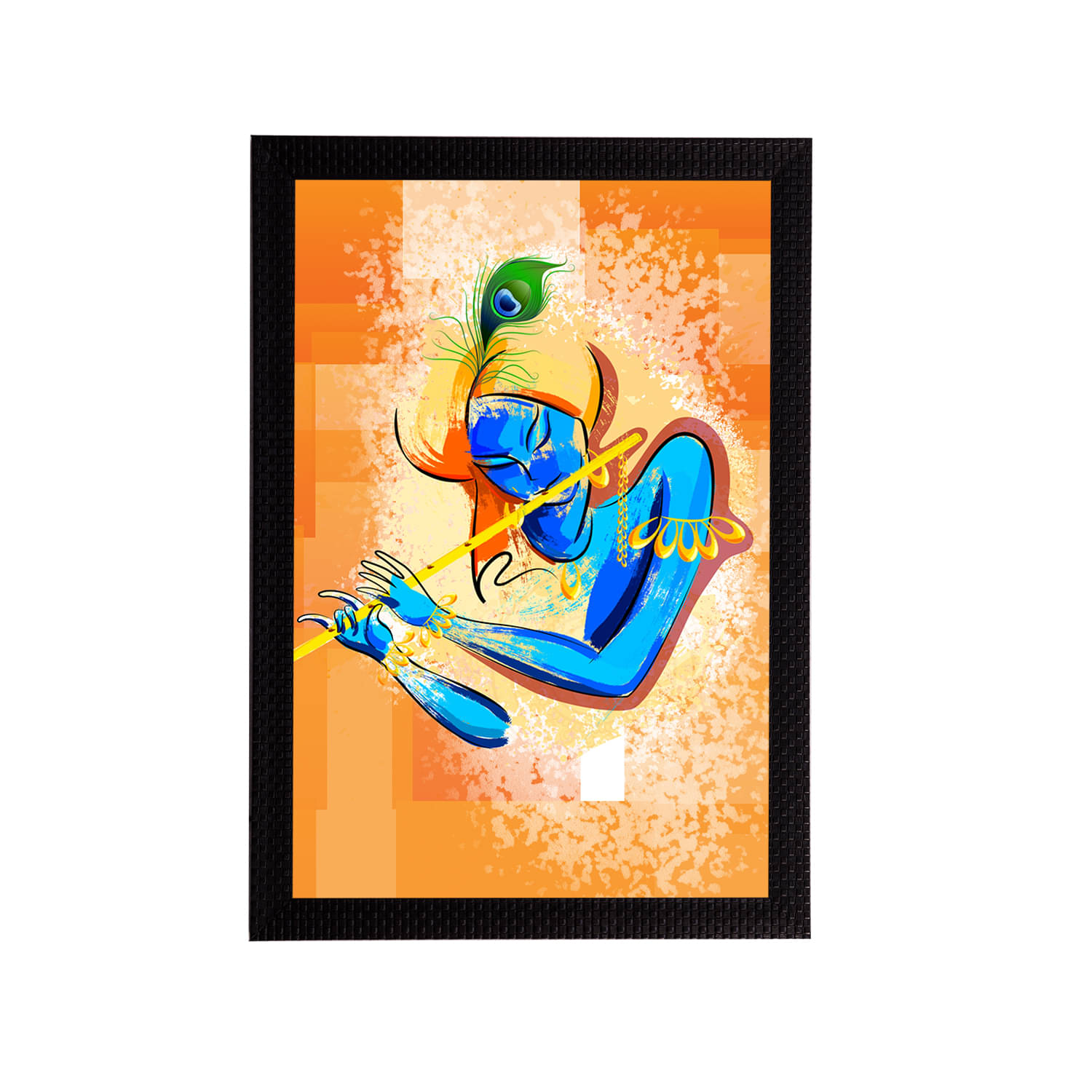     			eCraftIndia Lord Krishna Satin Matt Texture UV Art Painting