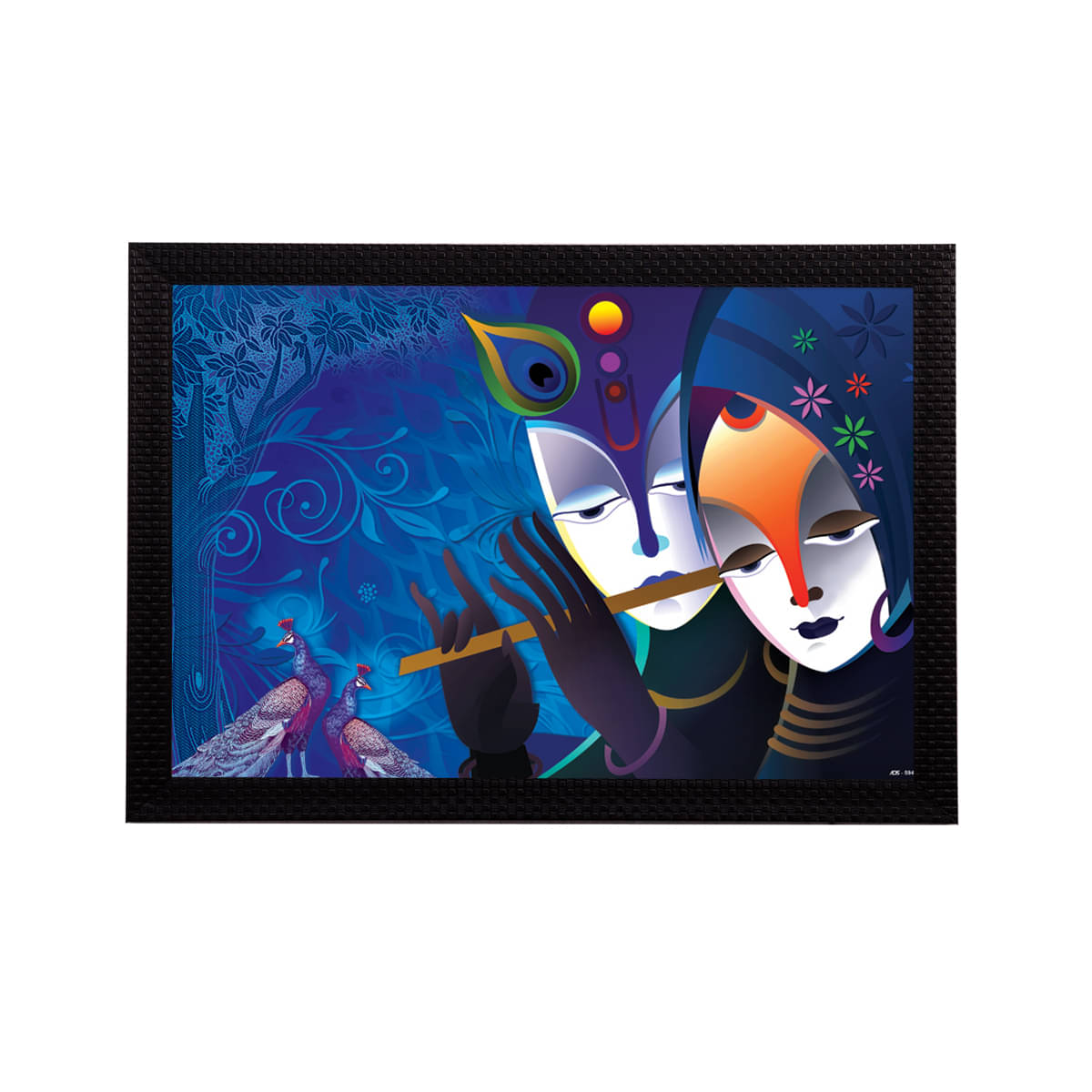     			eCraftIndia Multicoloured Radha Krishna UV Wall Art