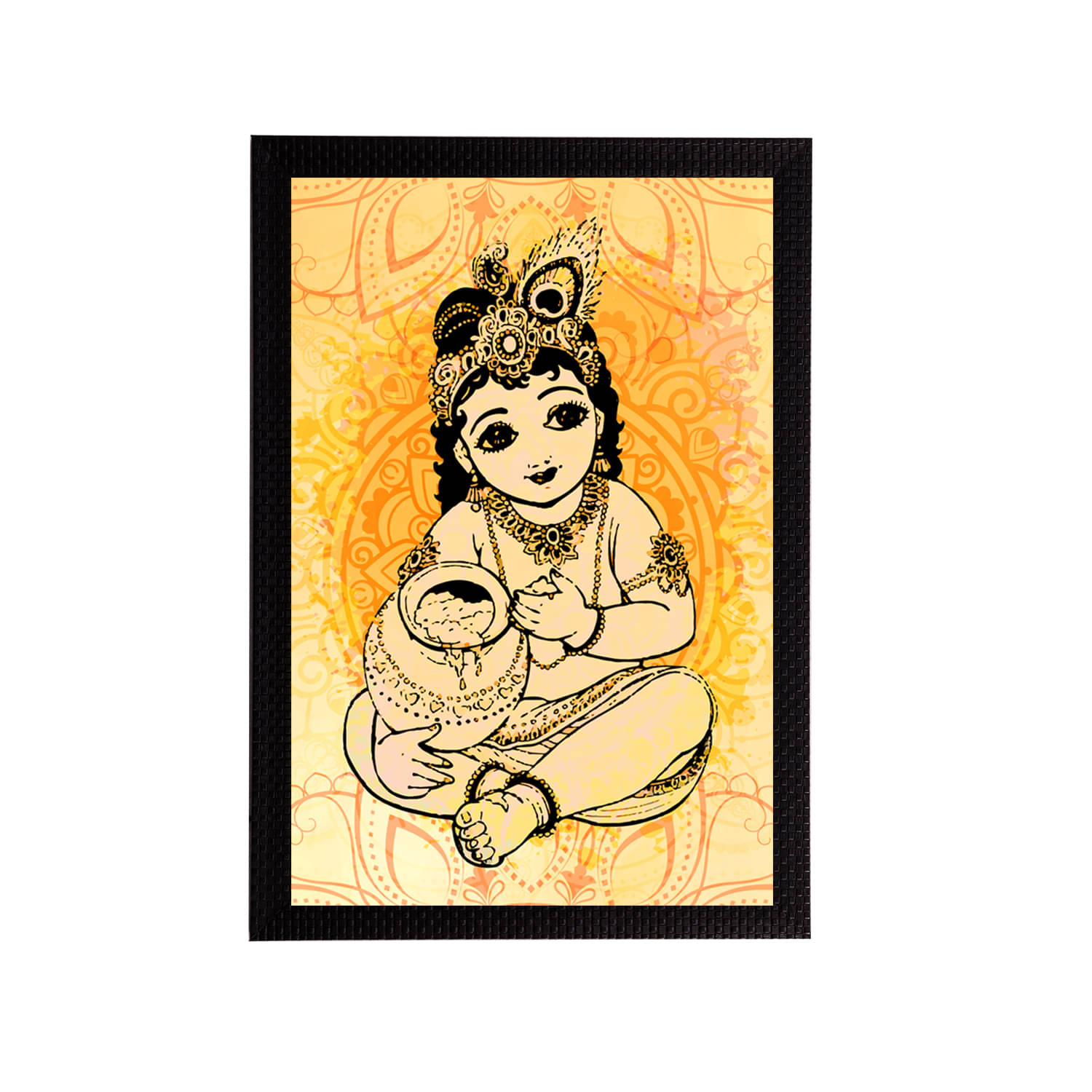 eCraftIndia Lord Krishna Satin Matt Texture UV Art Painting eCraftIndia Lord Krishna Satin Matt Texture UV Art Painting