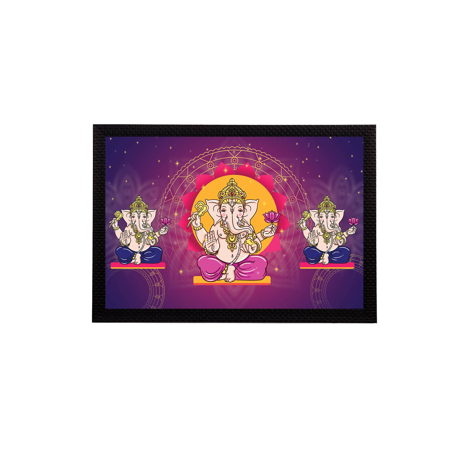 eCraftIndia Purple & Blue Lord Ganesha Satin Matt Texture UV Wall Art eCraftIndia Purple & Blue Lord Ganesha Satin Matt Texture UV Wall Art