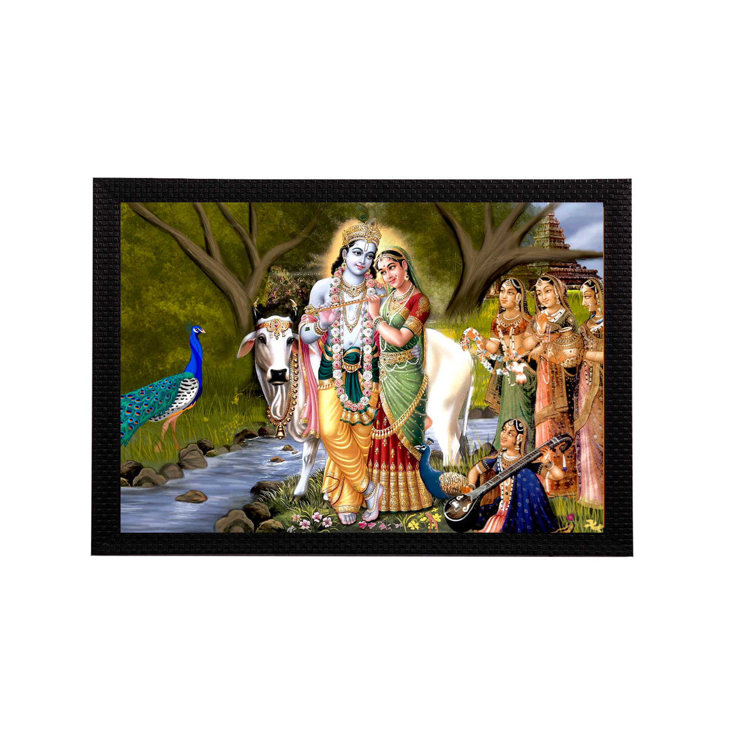 eCraftIndia Lord Krishna Satin Matt Texture UV Art Painting eCraftIndia Lord Krishna Satin Matt Texture UV Art Painting