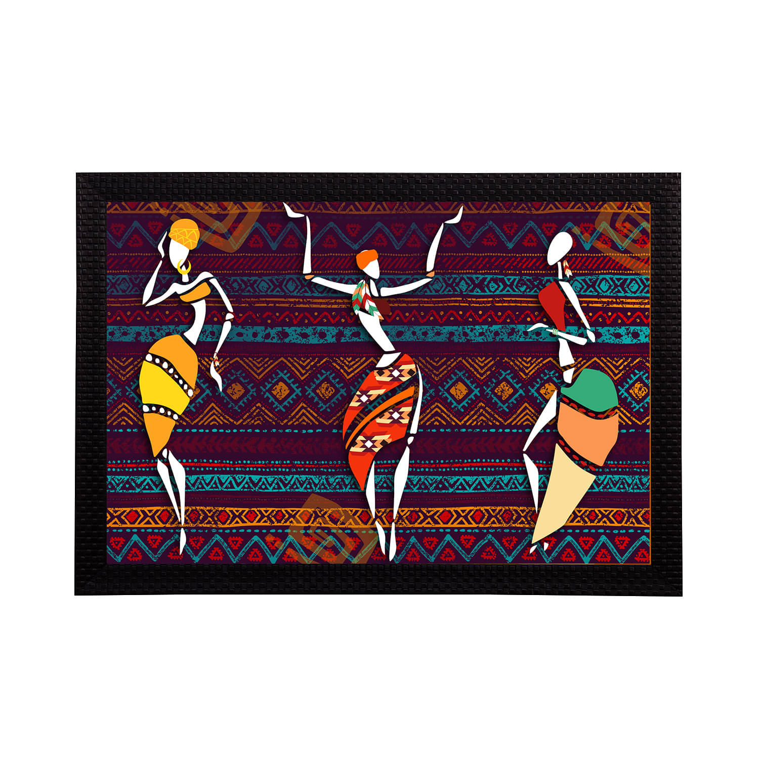 eCraftIndia Maroon & White Tribal Theme Satin Matt Textured UV Wall Art eCraftIndia Maroon & White Tribal Theme Satin Matt Textured UV Wall Art
