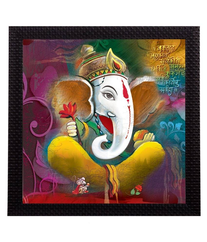     			eCraftIndia Multicoloured Lord Ganesha UV Wall Art