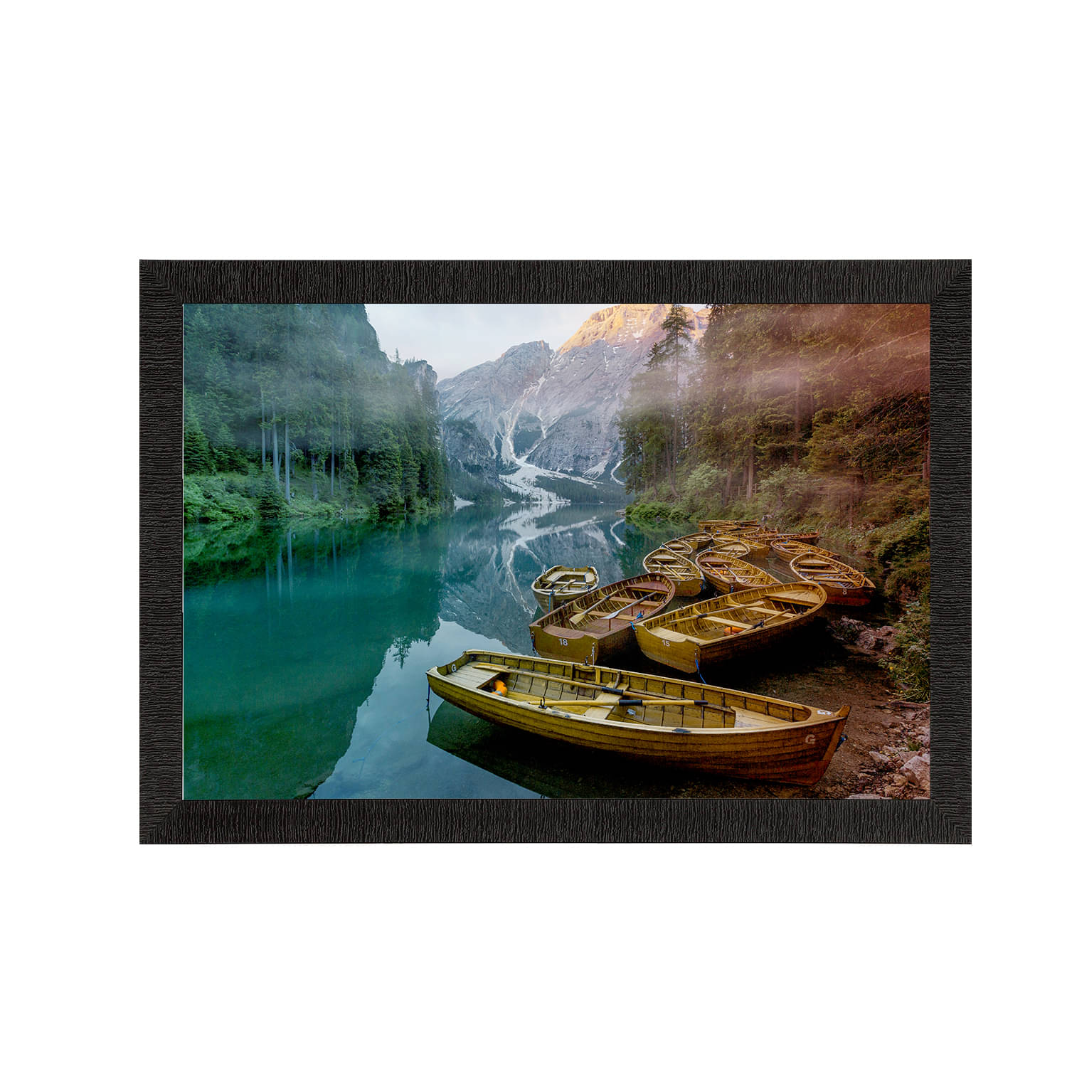 eCraftIndia Green & Brown Splendid River Between Mountains View Satin Matte Texture UV Wall Painting eCraftIndia Green & Brown Splendid River Between Mountains View Satin Matte Texture UV Wall Painting