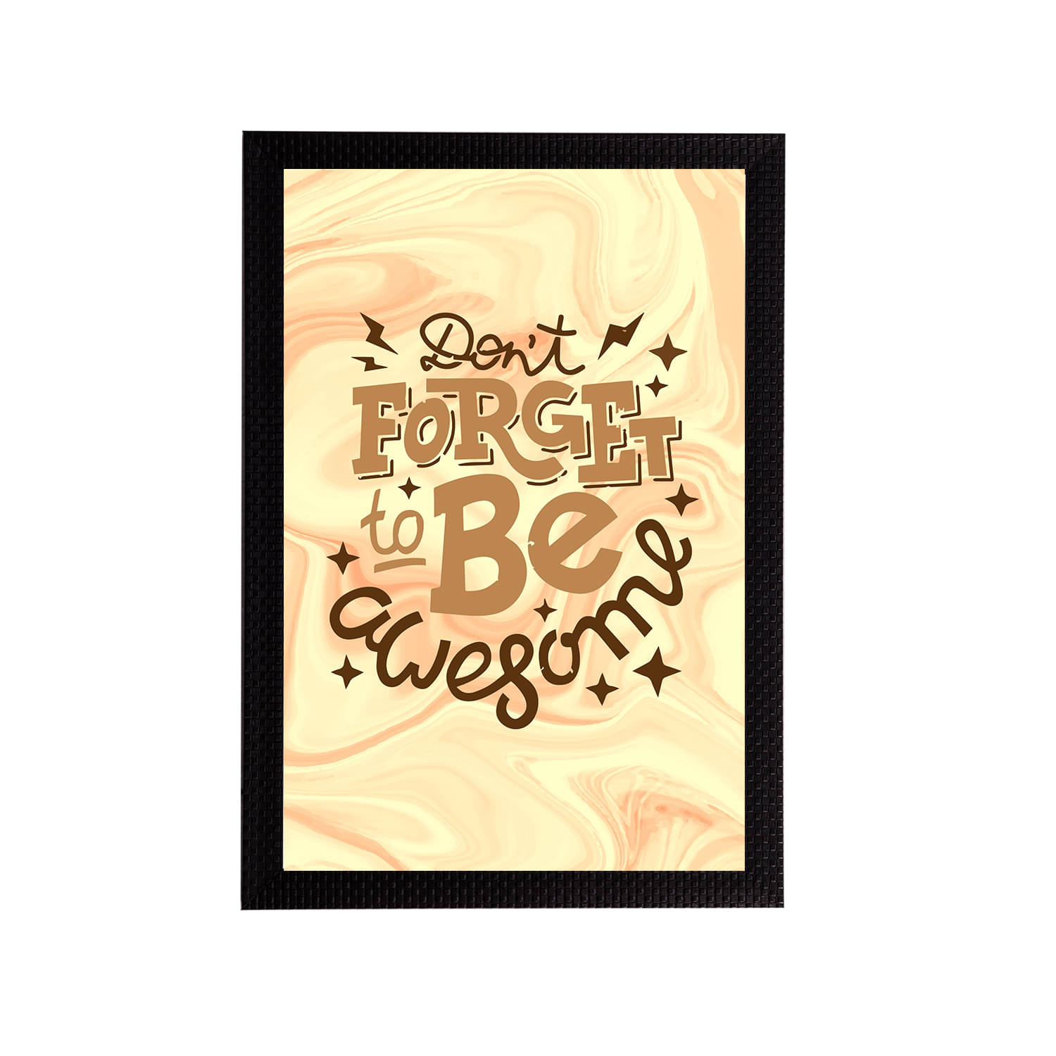 eCraftIndia Beige & Brown Quote Satin Matt Textured UV Art Painting eCraftIndia Beige & Brown Quote Satin Matt Textured UV Art Painting
