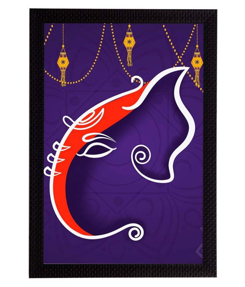 eCraftIndia Violet & Red Lord Ganesha Satin Matt Textured UV Wall Art eCraftIndia Violet & Red Lord Ganesha Satin Matt Textured UV Wall Art