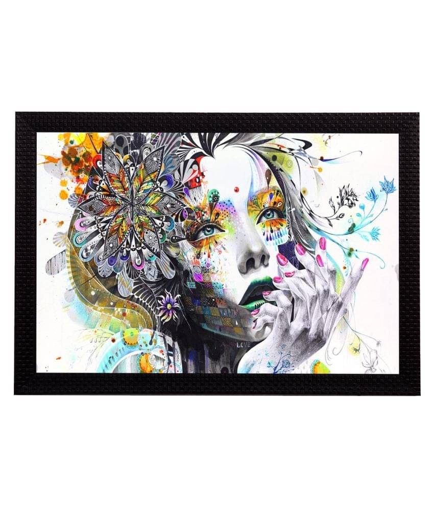     			eCraftIndia Multicoloured Abstract UV Wall Art
