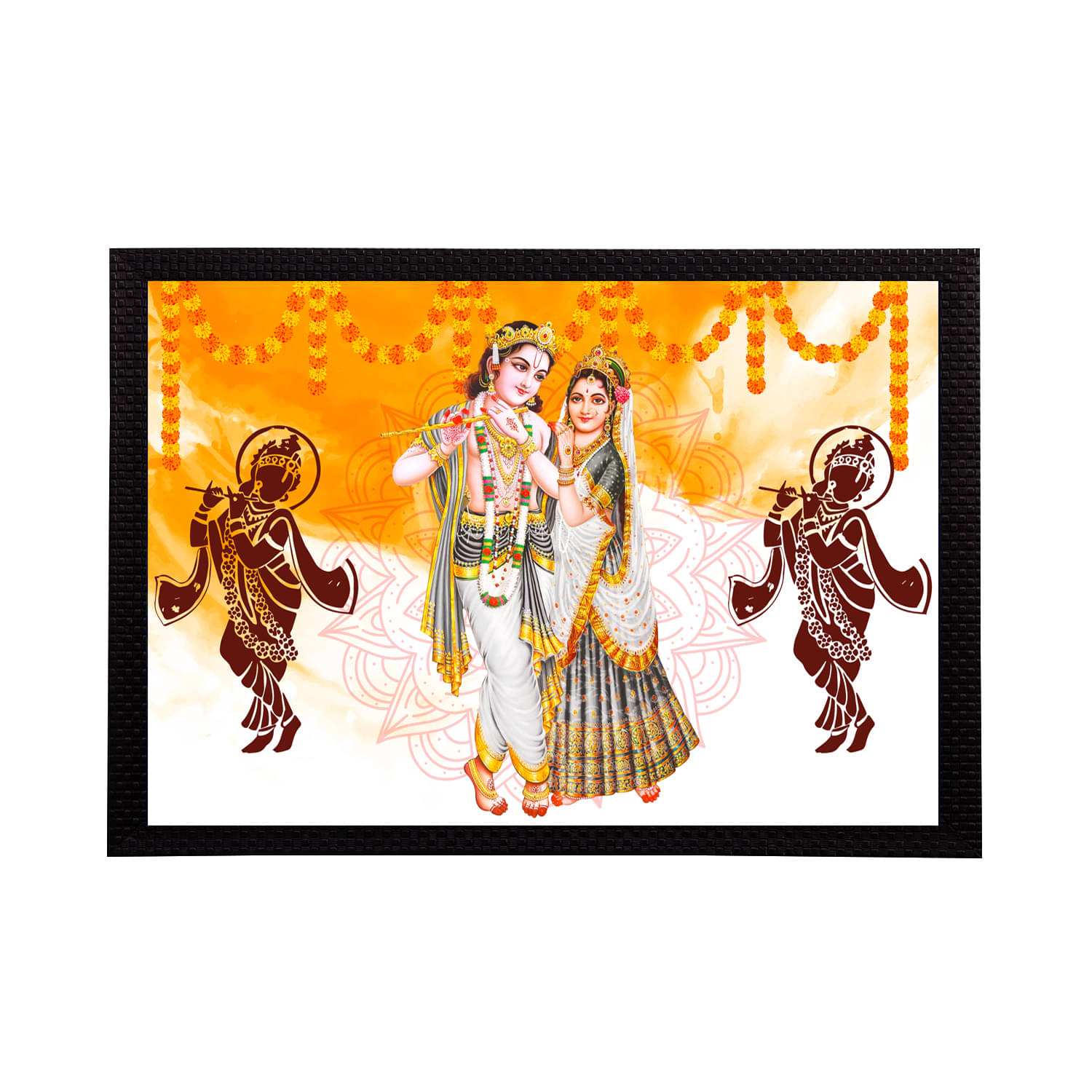     			eCraftIndia Lord Krishna Satin Matt Texture UV Art Painting