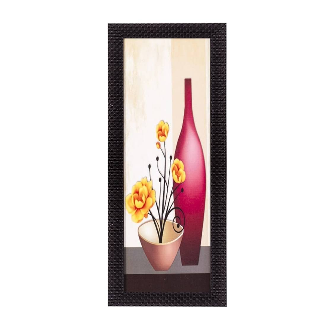 eCraftIndia Abstract Red Vase Satin Matt Texture UV Art Painting eCraftIndia Abstract Red Vase Satin Matt Texture UV Art Painting