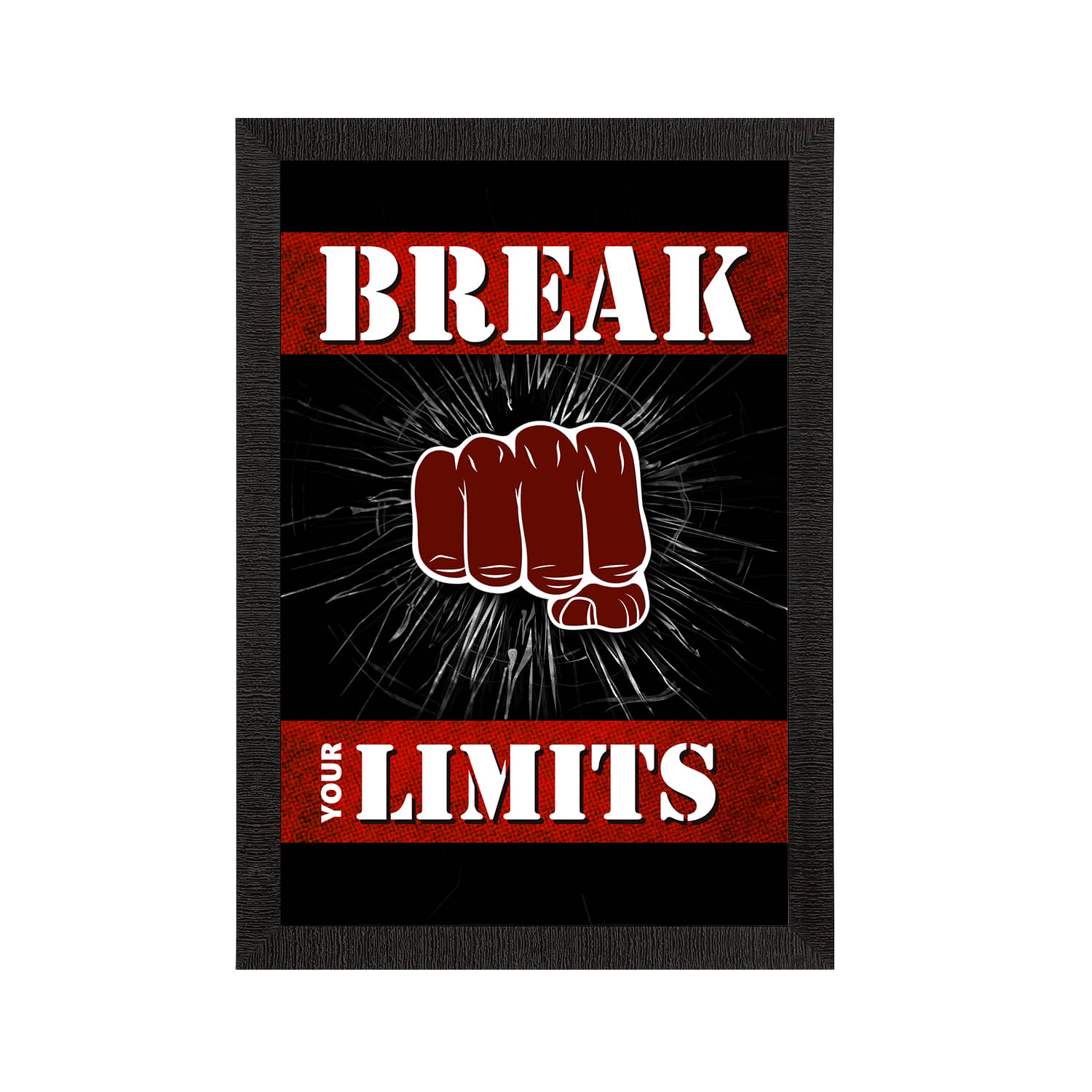eCraftIndia Black & Red Motivational Quote Satin Matt Texture UV Art Painting eCraftIndia Black & Red Motivational Quote Satin Matt Texture UV Art Painting