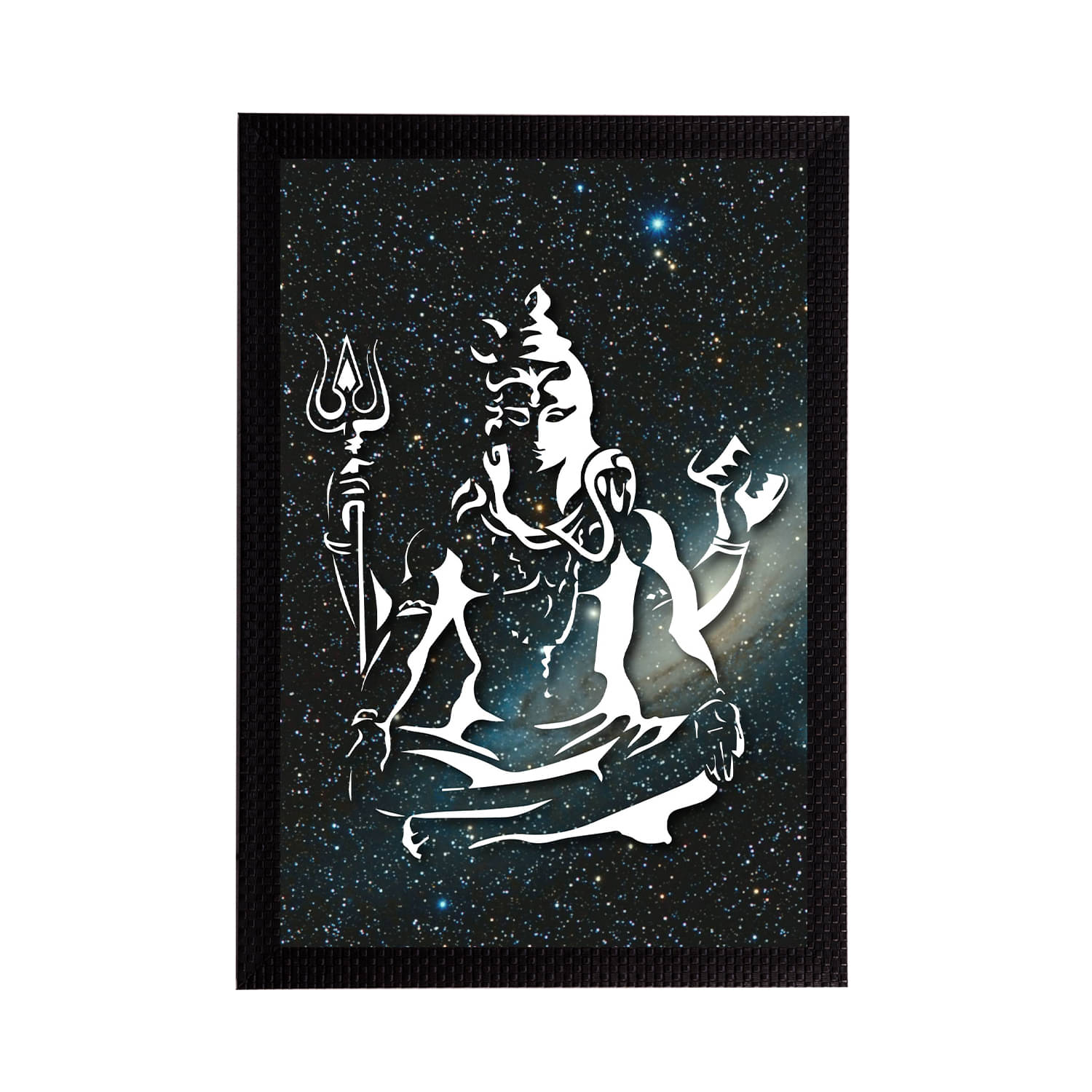 eCraftIndia Black & White Lord Shiva Satin Matt Texture UV Wall Art eCraftIndia Black & White Lord Shiva Satin Matt Texture UV Wall Art