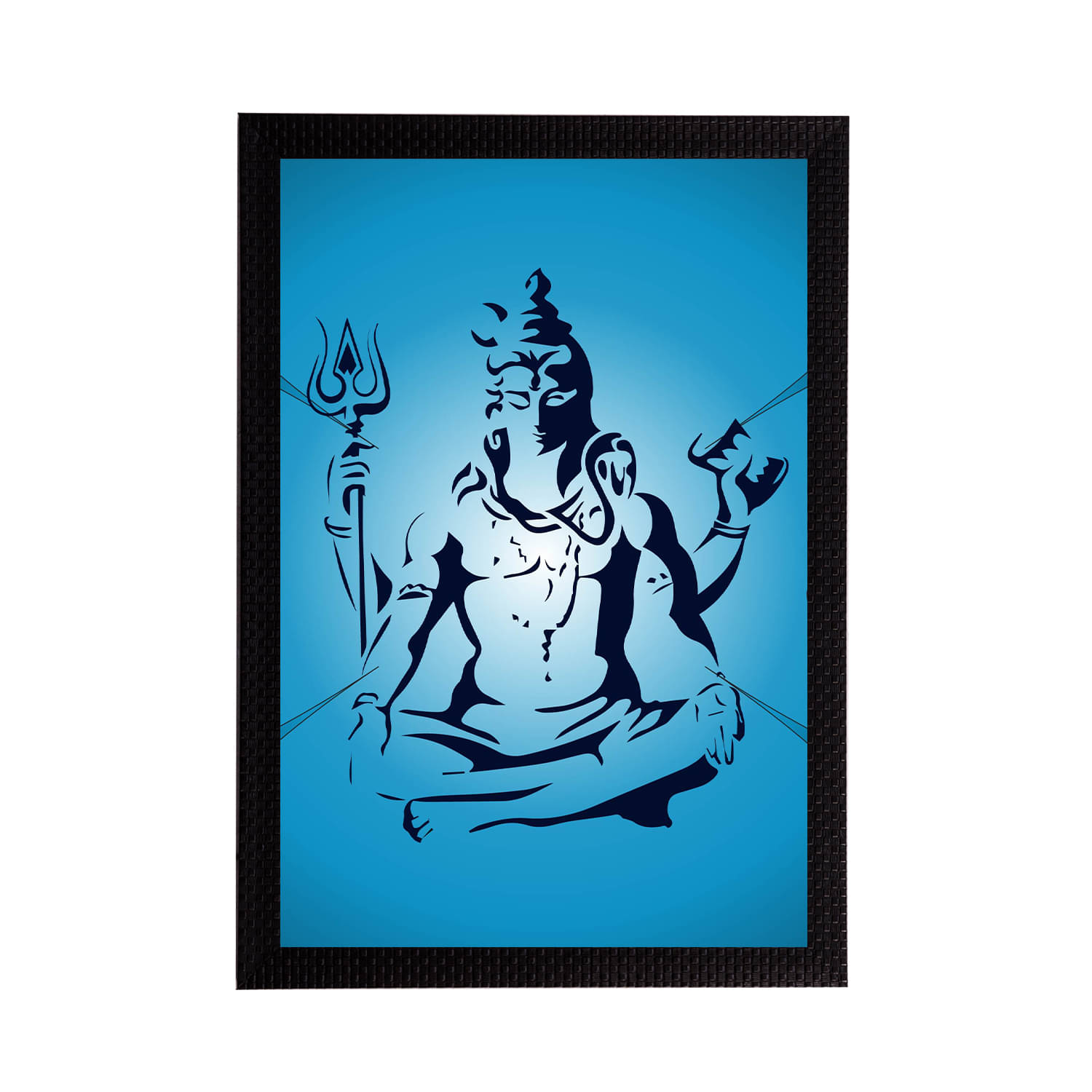     			eCraftIndia Blue & Black Lord Shiva Satin Matt Texture UV Art Painting