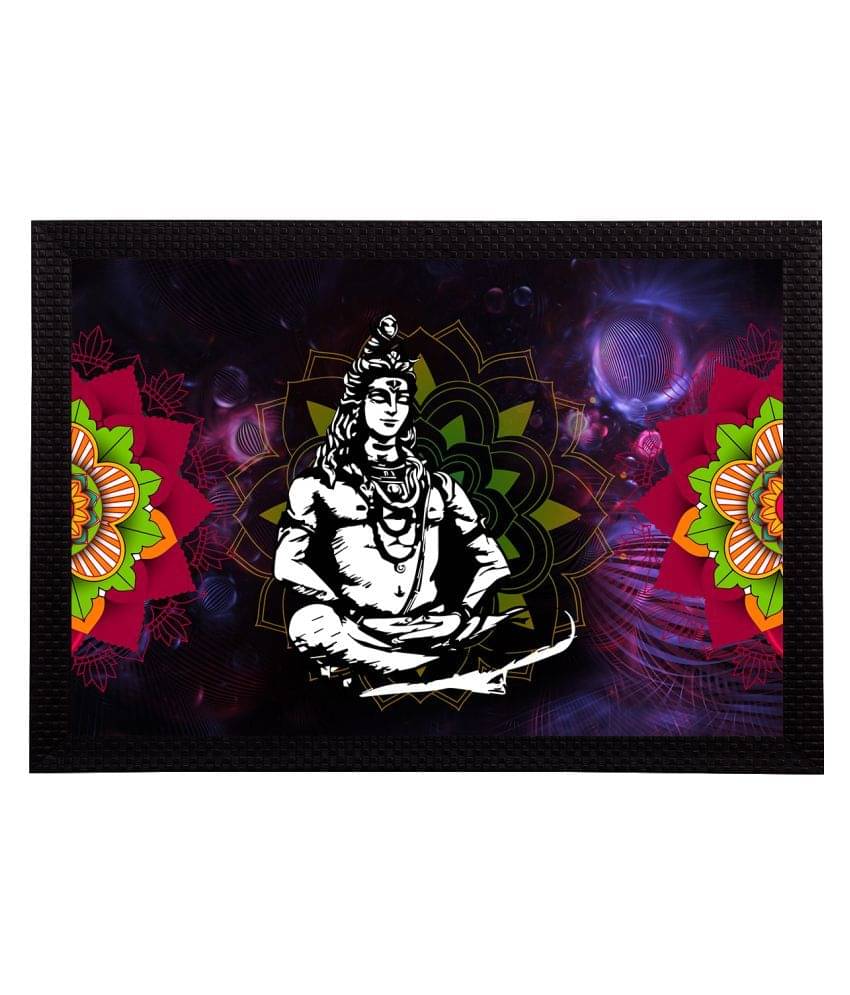 eCraftIndia Blue & Green Lord Shiva Satin Matt Texture UV Art Painting eCraftIndia Blue & Green Lord Shiva Satin Matt Texture UV Art Painting