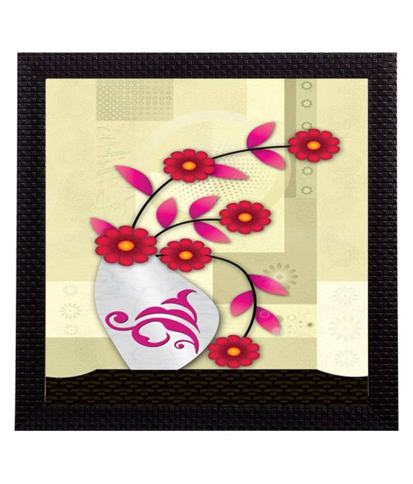     			eCraftIndia Multicoloured Floral UV Wall Art