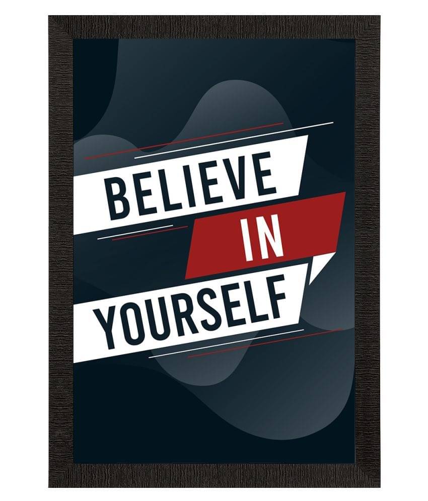     			eCraftIndia Multicoloured Motivational Quote Satin Matt Texture UV Art Painting