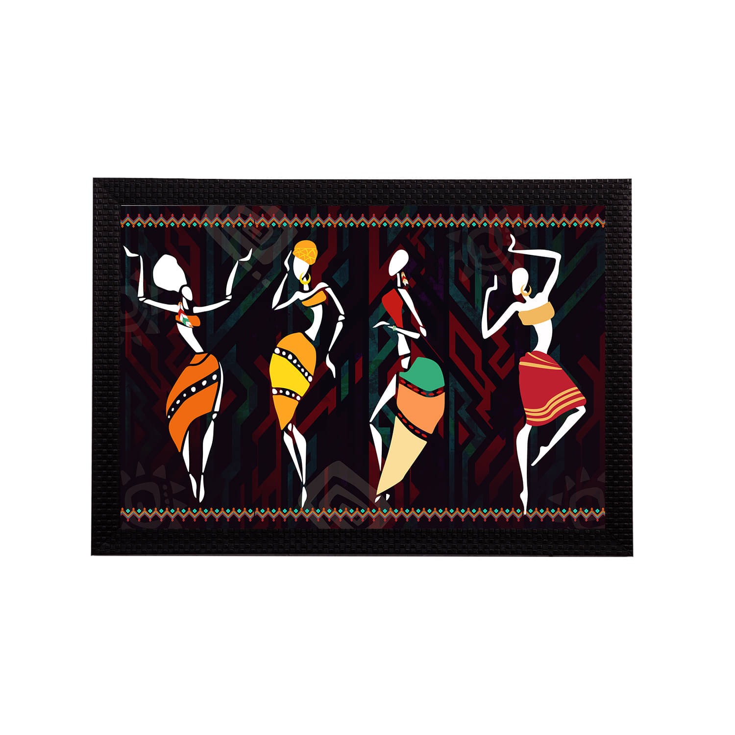     			eCraftIndia Multicoloured Tribal Theme Satin Matt Texture UV Wall Art