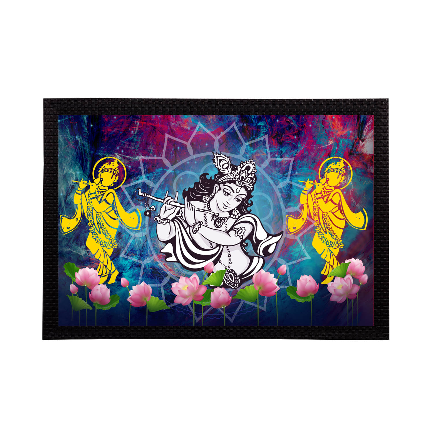 eCraftIndia Blue & Grey Lord Krishna Satin Matt Textured UV Wall Painting eCraftIndia Blue & Grey Lord Krishna Satin Matt Textured UV Wall Painting