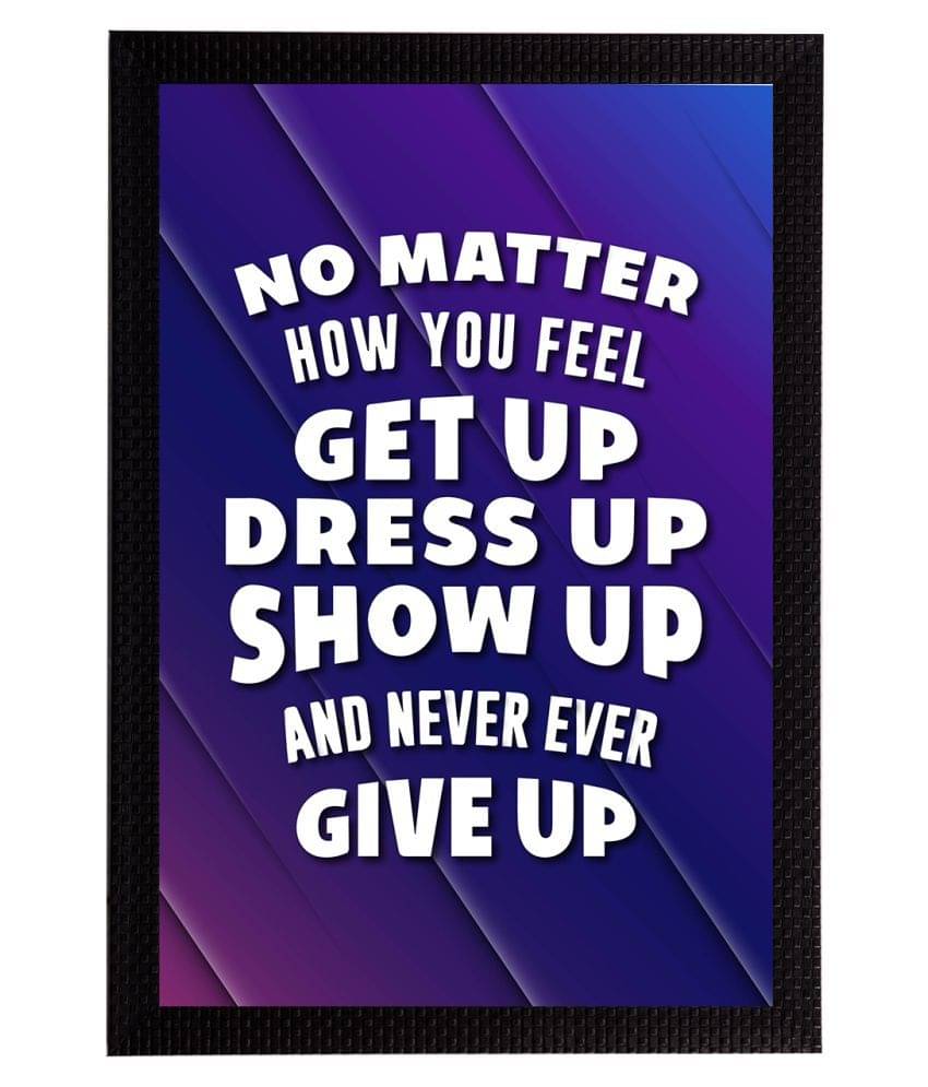     			eCraftIndia Blue Quote Satin Matt Textured UV Art Painting