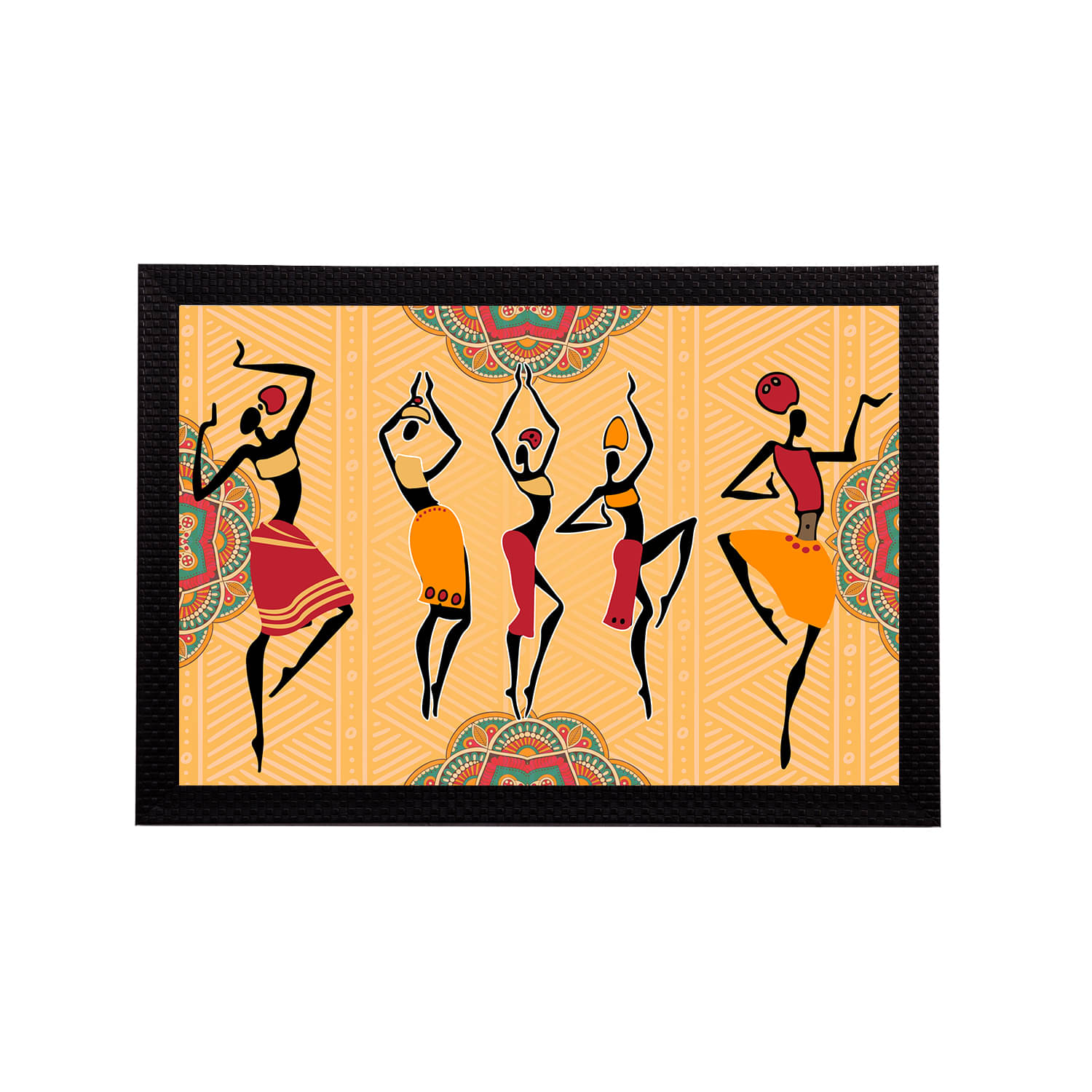 eCraftIndia Beige & Red Tribal Theme Satin Matt Texture UV Art Painting eCraftIndia Beige & Red Tribal Theme Satin Matt Texture UV Art Painting
