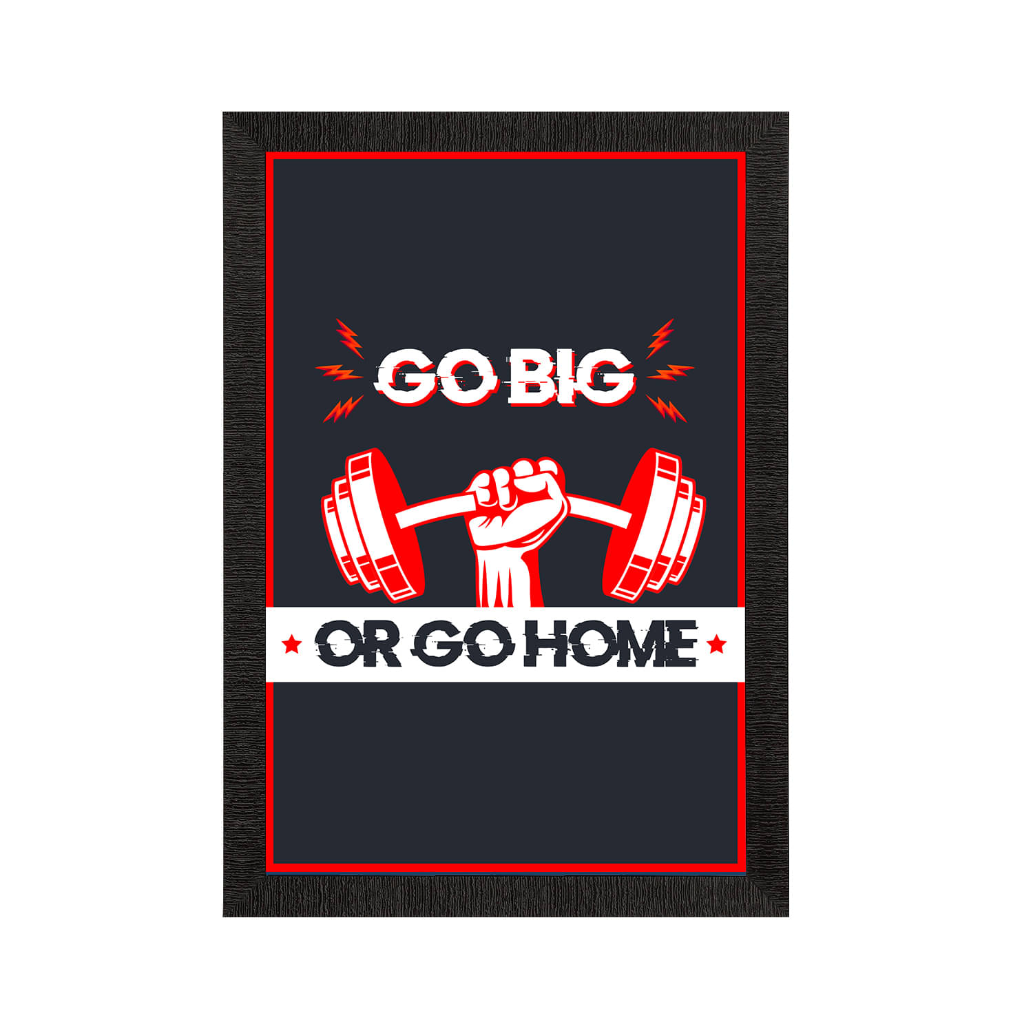 eCraftIndia Navy Blue & Red Go Big Or Go Home Motivational Quote Satin Matt Textured UV Art Painting eCraftIndia Navy Blue & Red Go Big Or Go Home Motivational Quote Satin Matt Textured UV Art Painting