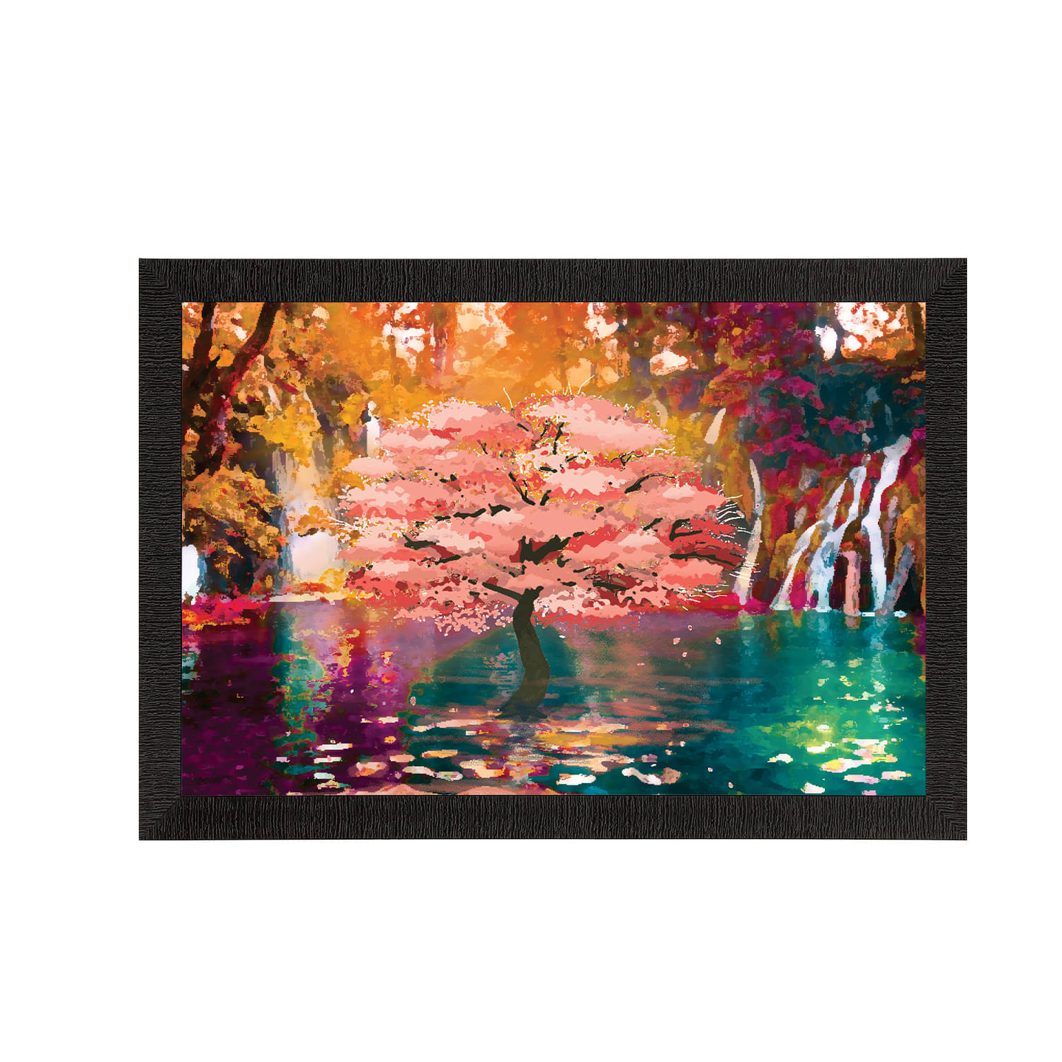 eCraftIndia Orange & Blue Beautiful Artistic Scenic Waterfall View Satin Matt Texture UV Art Painting eCraftIndia Orange & Blue Beautiful Artistic Scenic Waterfall View Satin Matt Texture UV Art Painting