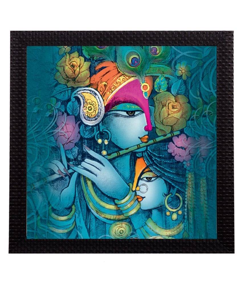     			eCraftIndia Multicoloured Radha Krishna UV Wall Art
