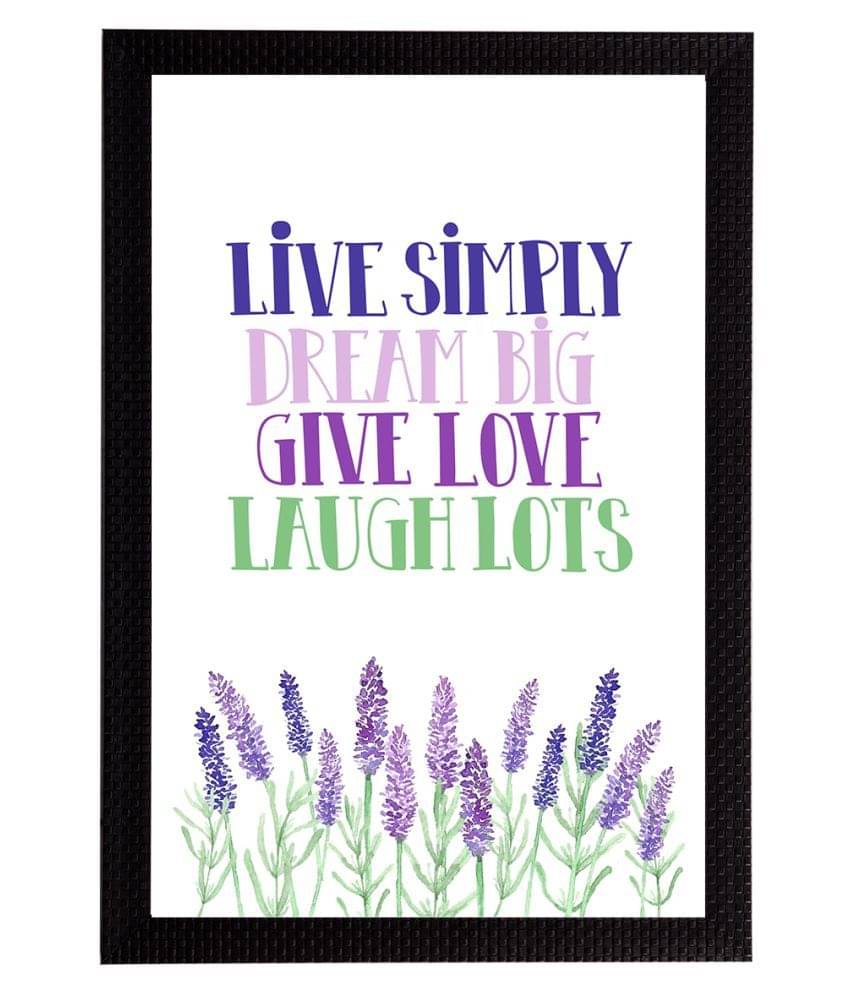 eCraftIndia White & Purple Quote Satin Matt Textured UV Art Painting eCraftIndia White & Purple Quote Satin Matt Textured UV Art Painting