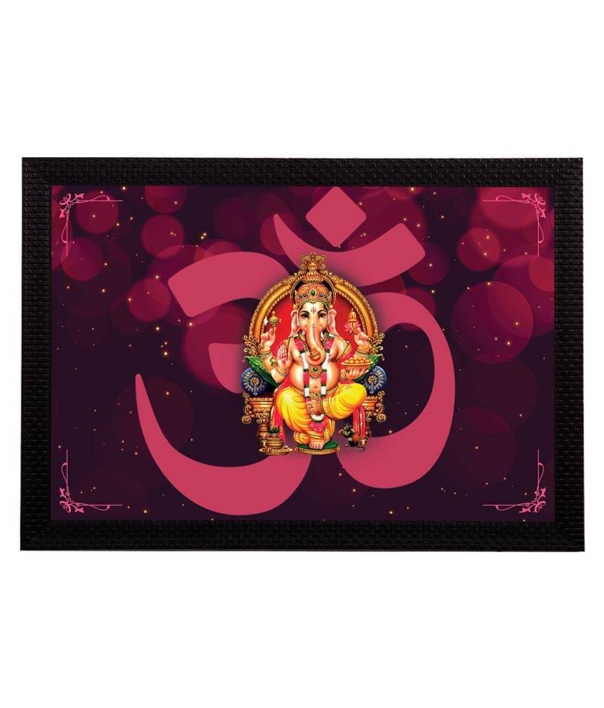 eCraftIndia Pink & Orange Lord Ganesha Satin Matt Texture UV Art Painting eCraftIndia Pink & Orange Lord Ganesha Satin Matt Texture UV Art Painting