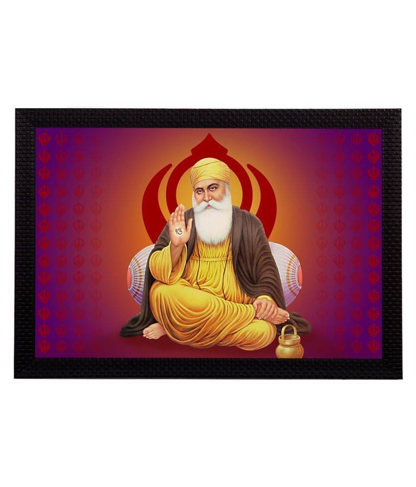 eCraftIndia Purple & Yellow Guru Nanak Sahib Satin Matt Textured UV Wall Painting eCraftIndia Purple & Yellow Guru Nanak Sahib Satin Matt Textured UV Wall Painting