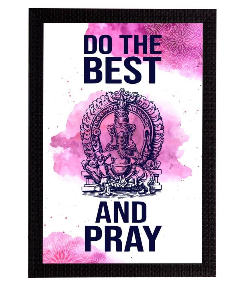 eCraftIndia Purple & Black "Do The Best And Pray" Motivational Quote Satin Matt Texture UV Art Painting eCraftIndia Purple & Black "Do The Best And Pray" Motivational Quote Satin Matt Texture UV Art Painting