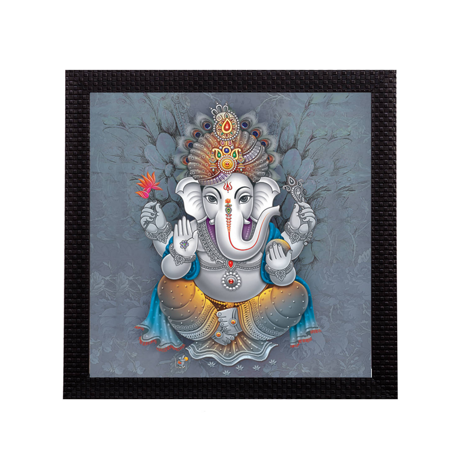     			eCraftIndia Lord Ganesha Satin Matt Texture UV Art Painting