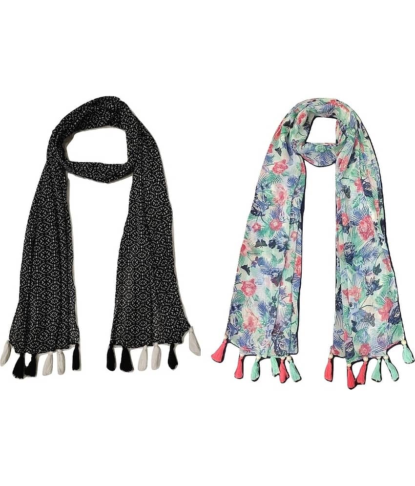 stolevilla Multi Printed Poly Cotton Yarn Stoles - Dupattas & Shawls | Buy online on ZillyBuy