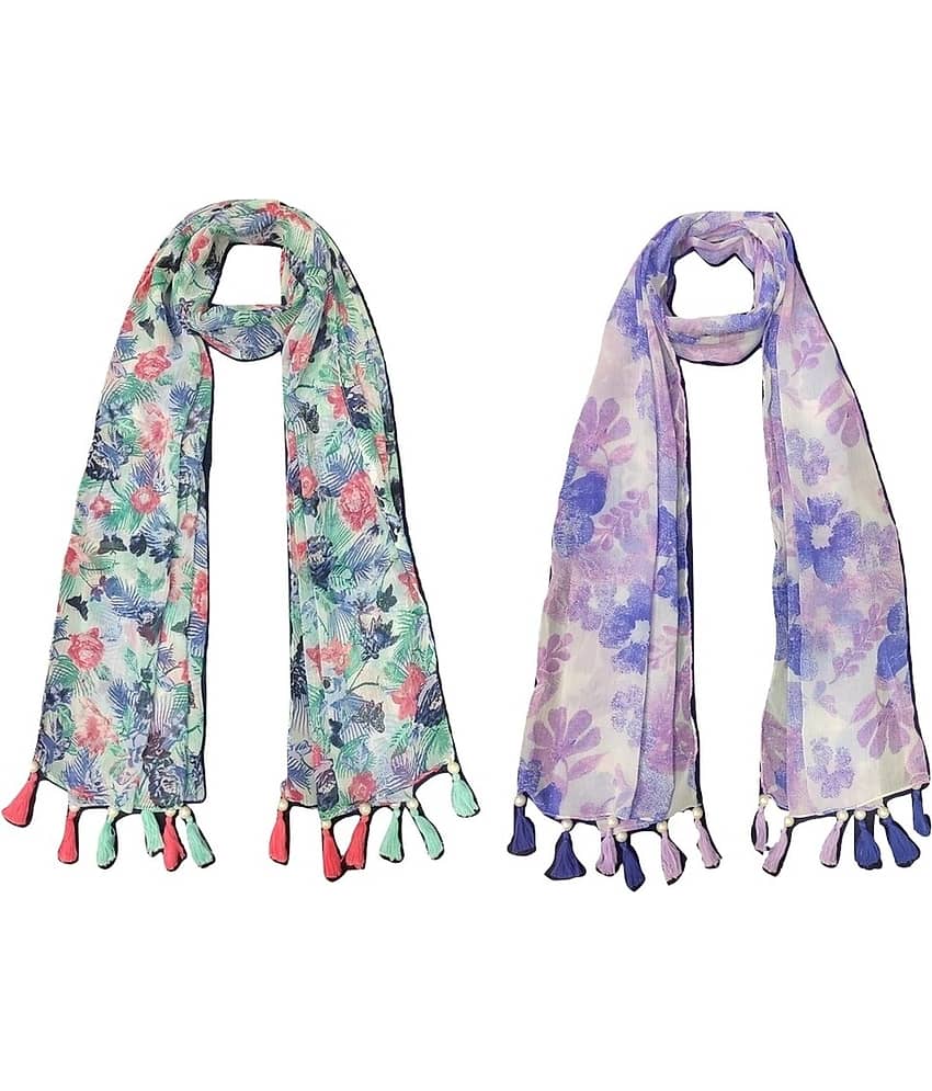 stolevilla Multi Printed Poly Cotton Yarn Stoles - Dupattas & Shawls | Buy online on ZillyBuy