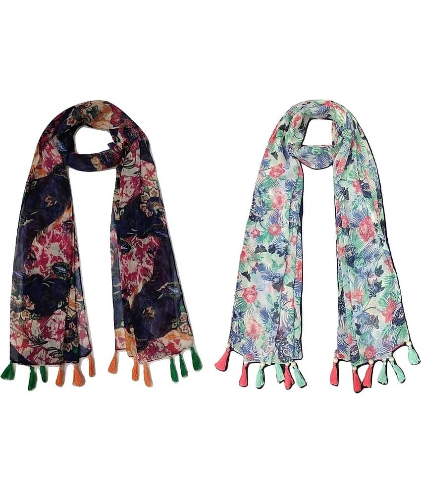 stolevilla Multi Printed Poly Cotton Yarn Stoles - Dupattas & Shawls | Buy online on ZillyBuy