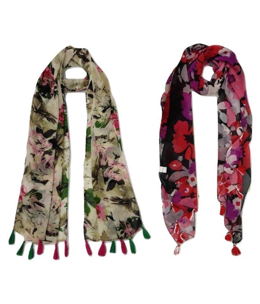     			stolevilla Multi Printed Poly Cotton Yarn Stoles