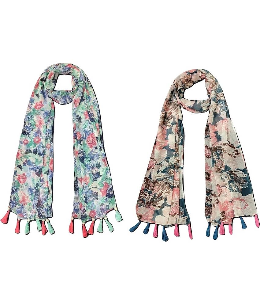 stolevilla Multi Printed Poly Cotton Yarn Stoles - Dupattas & Shawls | Buy online on ZillyBuy