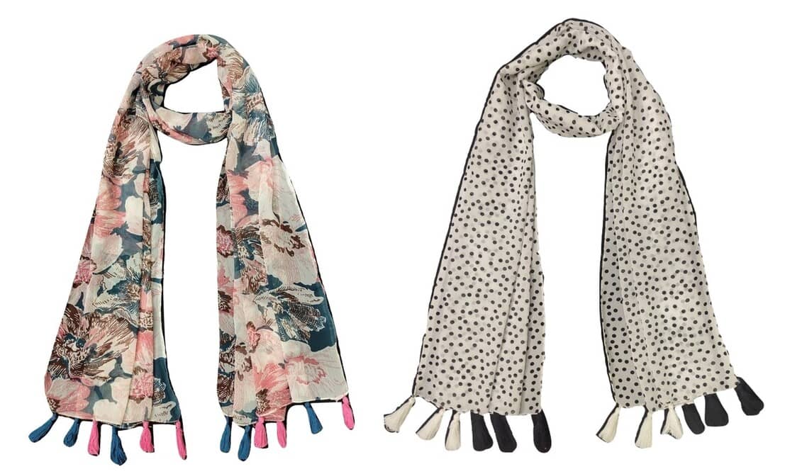 stolevilla Multi Printed Poly Cotton Yarn Stoles - Dupattas & Shawls | Buy online on ZillyBuy