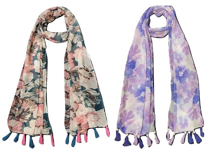 stolevilla Multi Printed Poly Cotton Yarn Stoles stolevilla Multi Printed Poly Cotton Yarn Stoles