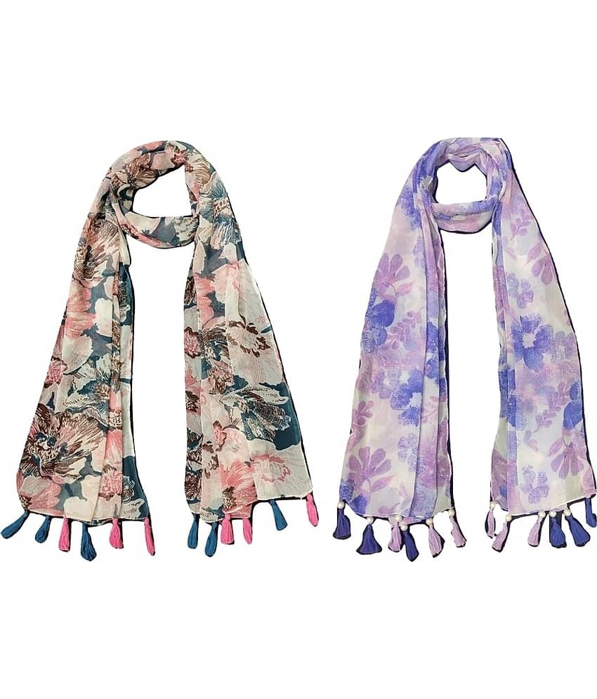 stolevilla Multi Printed Poly Cotton Yarn Stoles - Dupattas & Shawls | Buy online on ZillyBuy