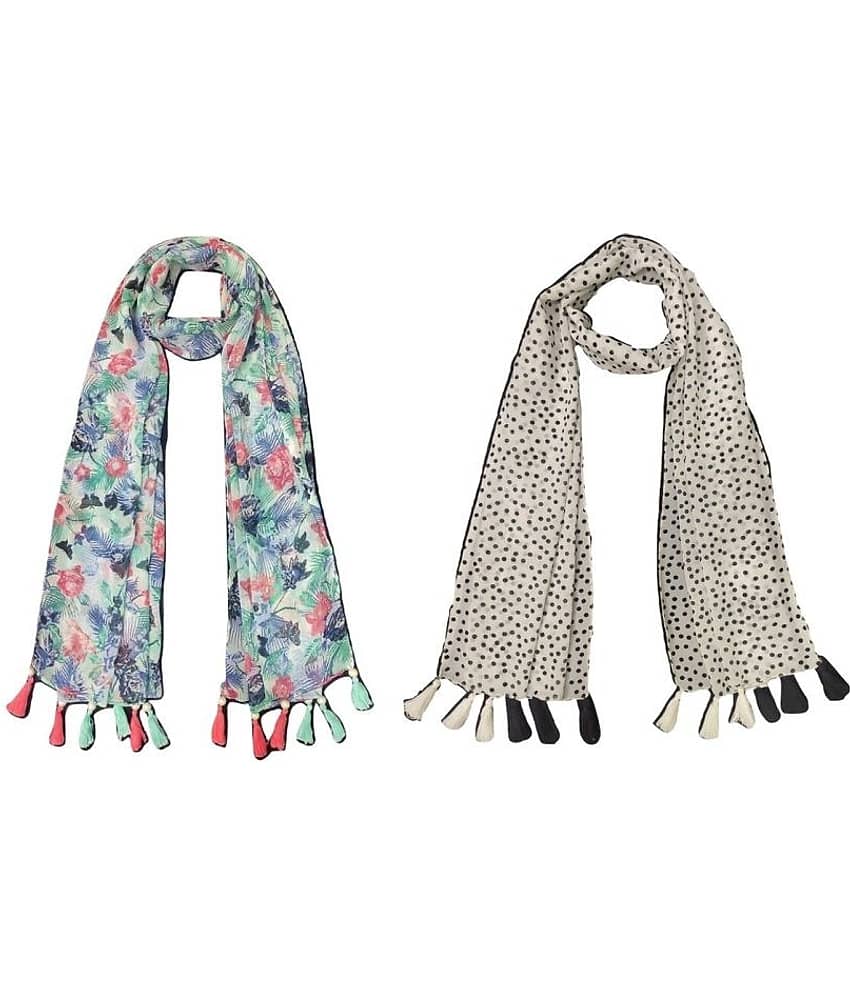 stolevilla Multi Printed Poly Cotton Yarn Stoles - Dupattas & Shawls | Buy online on ZillyBuy