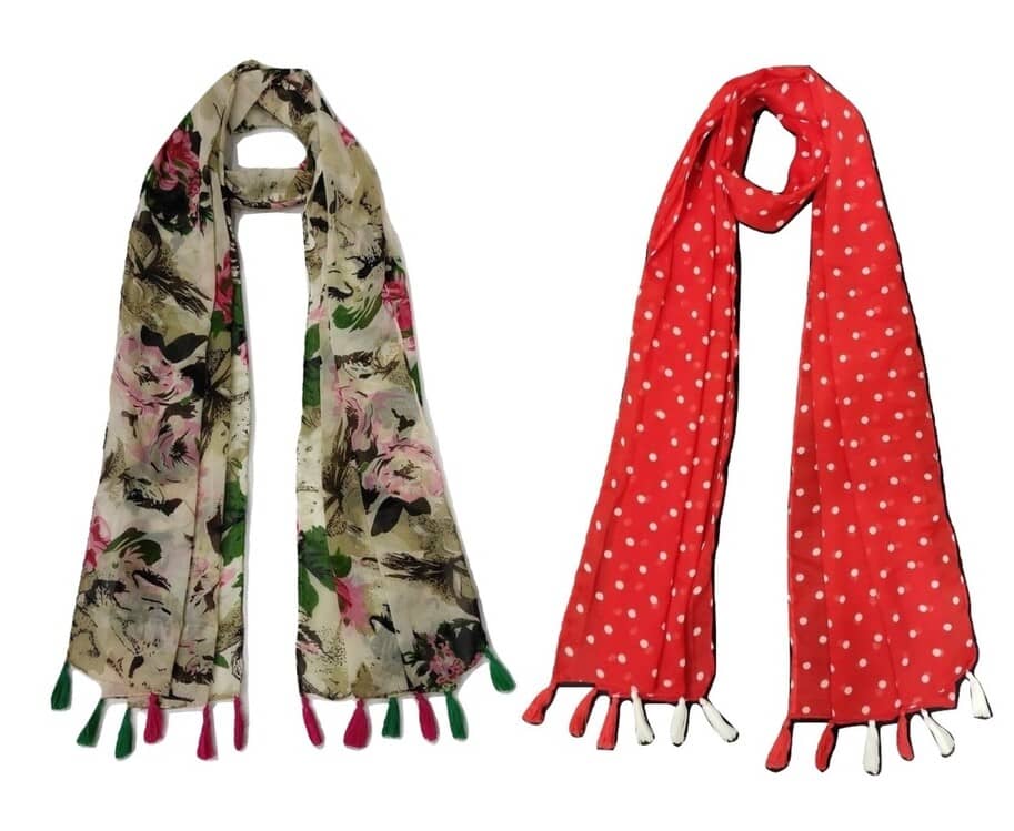 stolevilla Multi Printed Poly Cotton Yarn Stoles - Dupattas & Shawls | Buy online on ZillyBuy