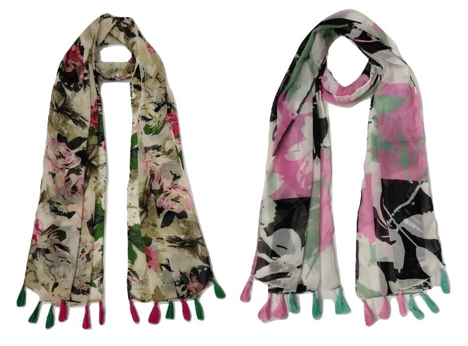     			stolevilla Multi Printed Poly Cotton Yarn Stoles