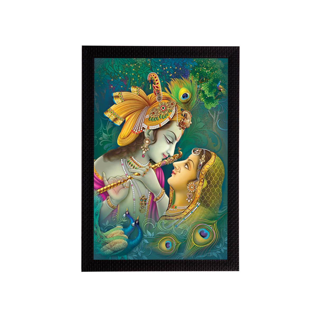     			eCraftIndia Multicoloured Radha Krishna UV Wall Art